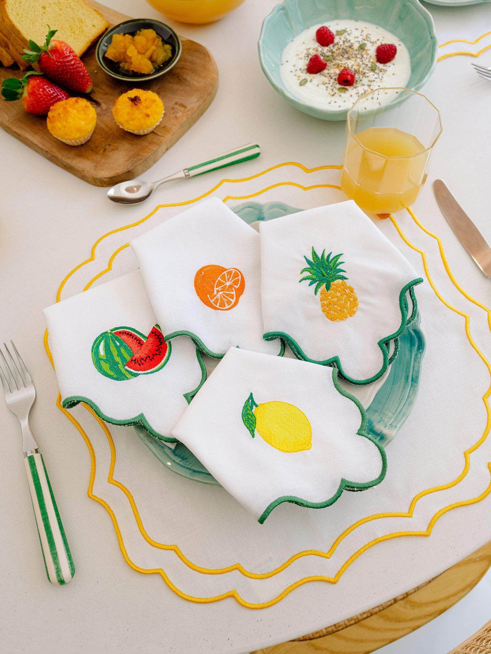 Wavy Napkin with Watermelon