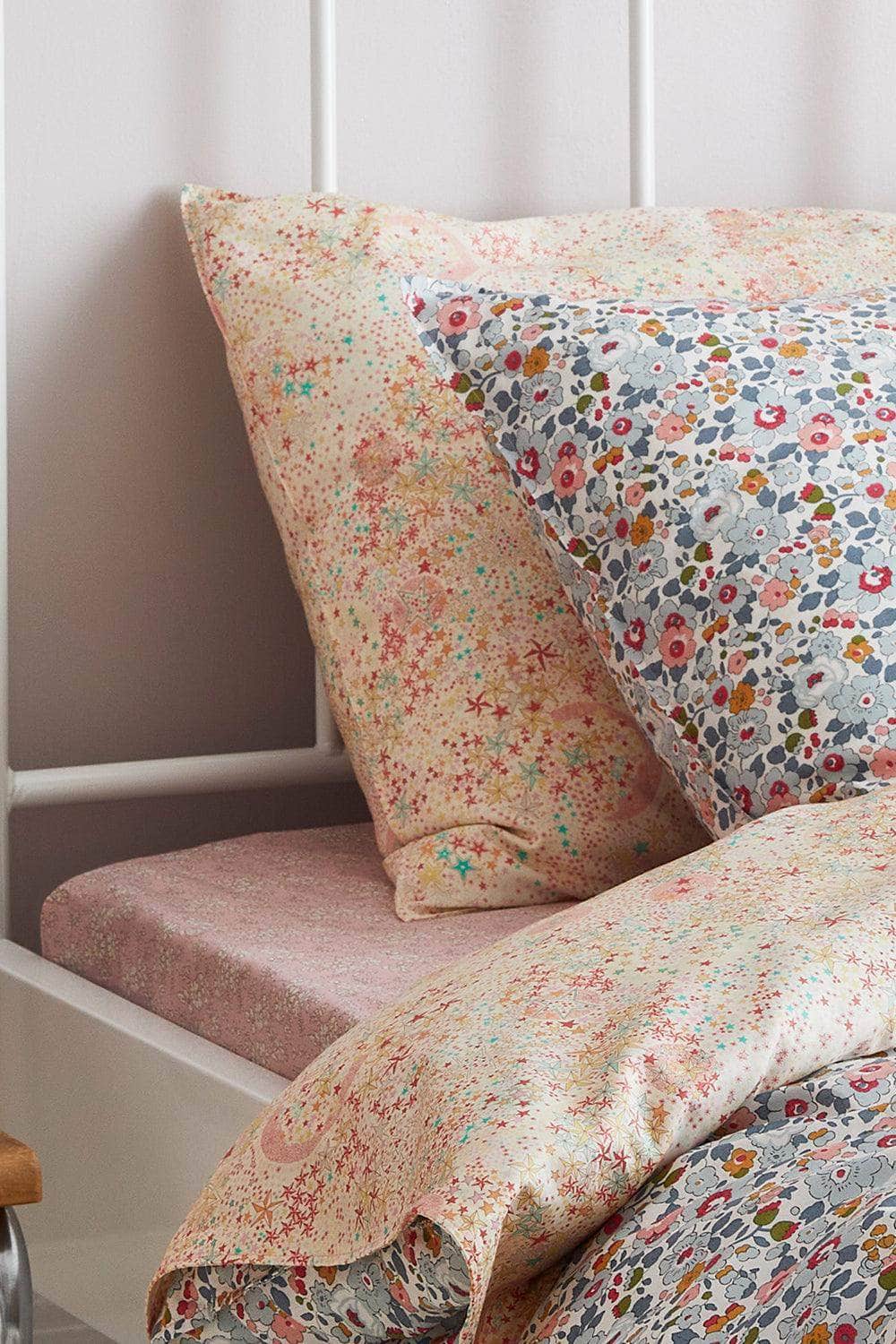 Fitted Sheet Made With Liberty Fabric Capel Pink