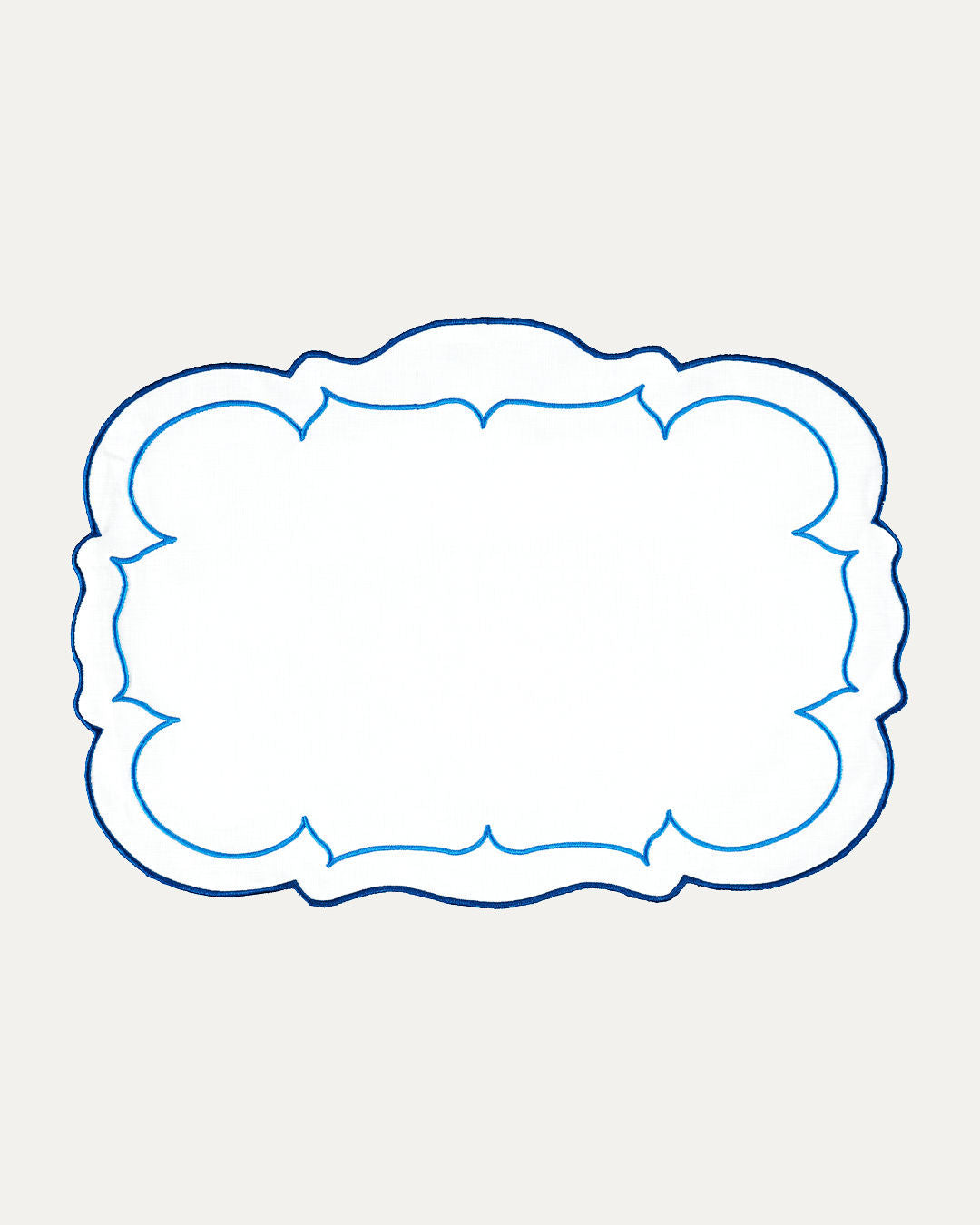 Paris Placemat, White with Blue