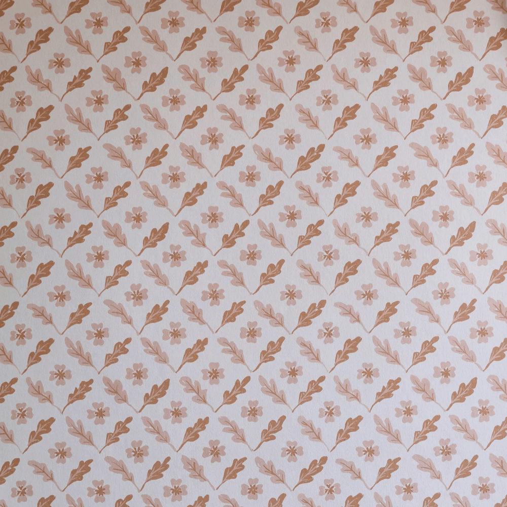 Oxalis Oak Wallpaper, Toffee