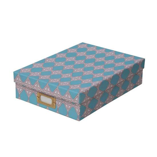Romarong Vai Blue Lidded Portfolio Box