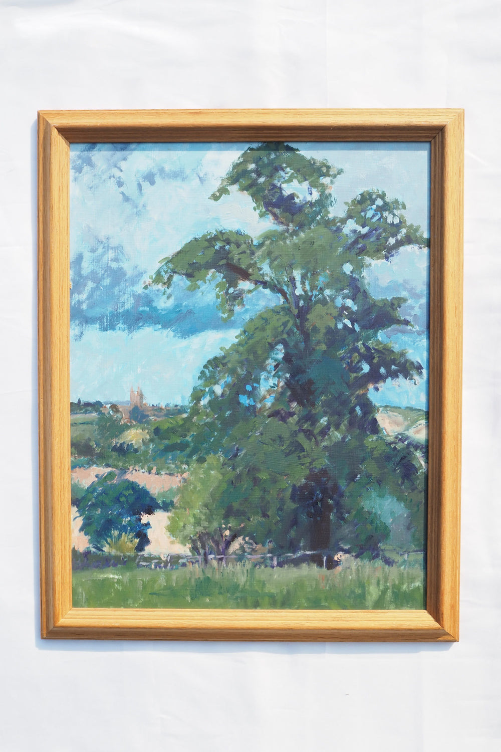 Vintage Oil On Board Landscape Painting