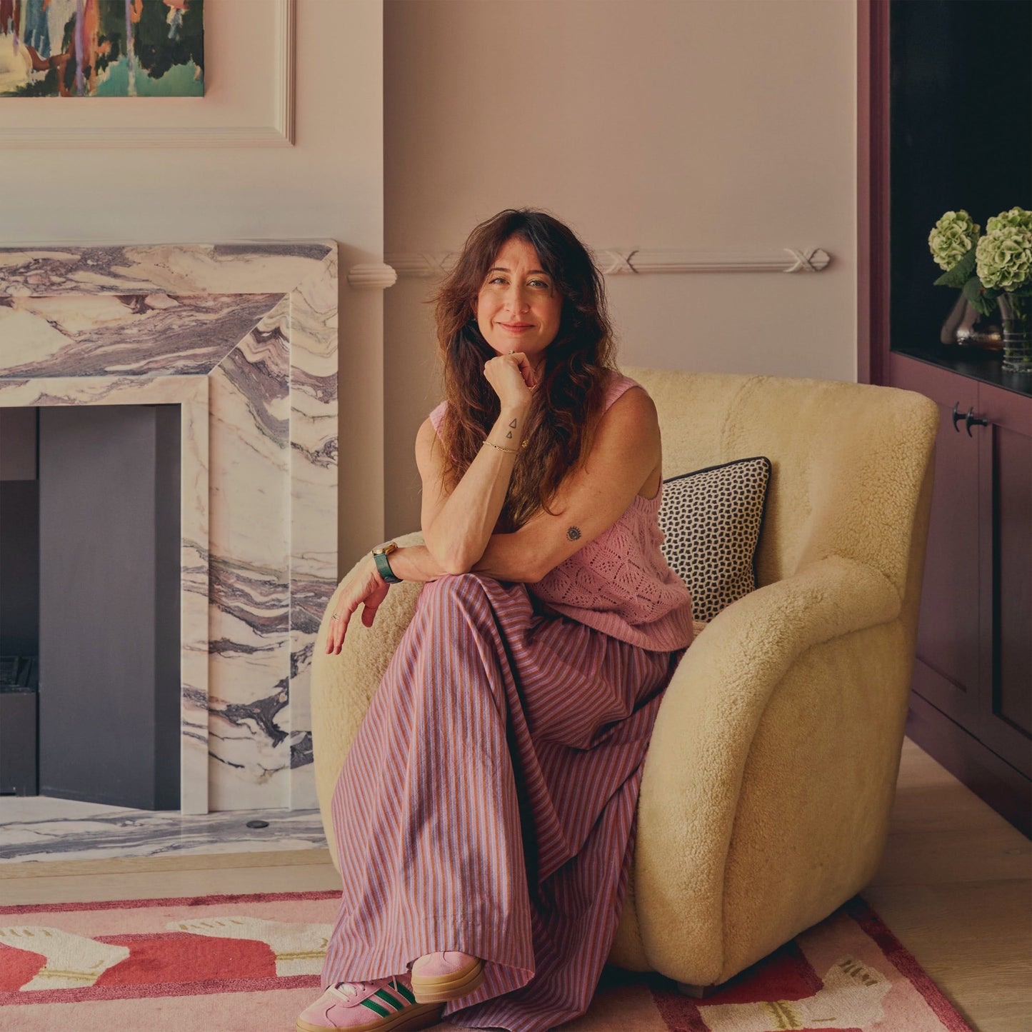 Burnt Orange Small Pleat Pendant Ceiling Light