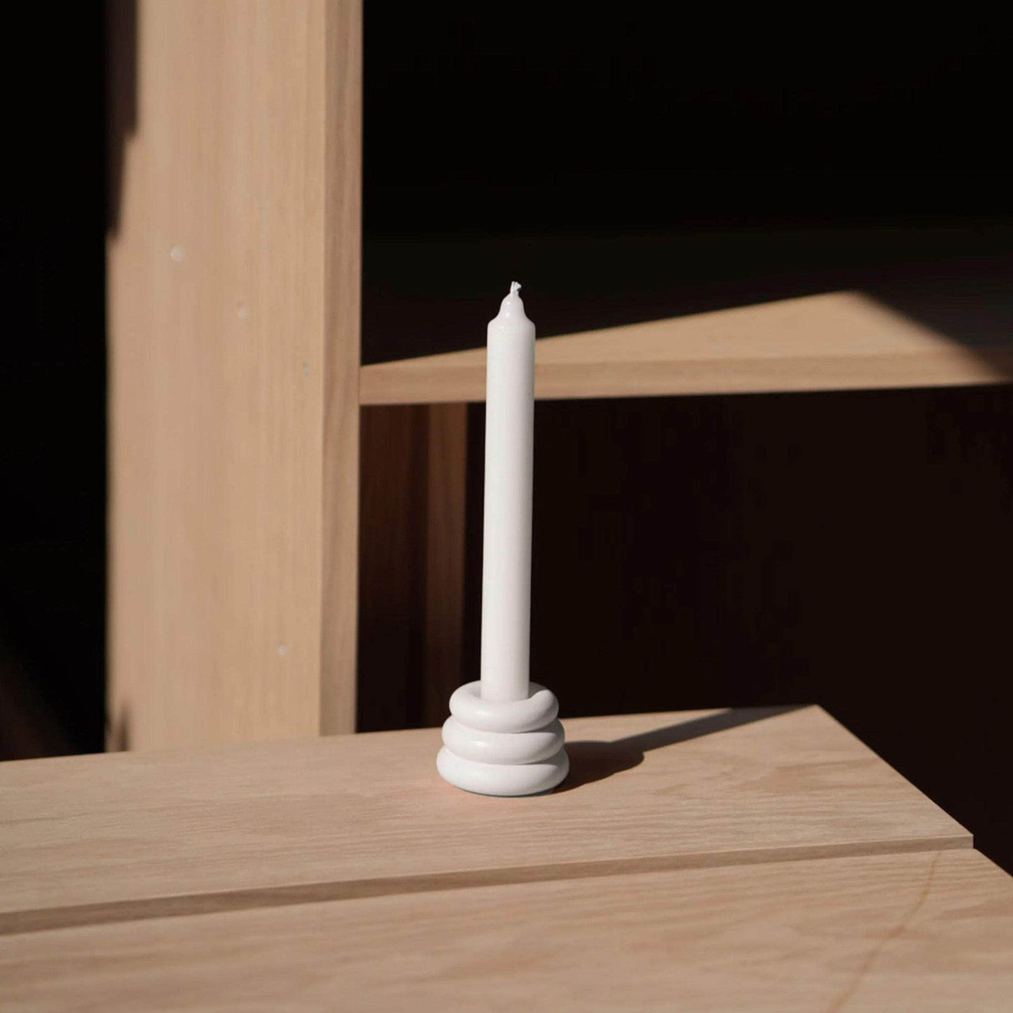 Chalk White Triple O Candleholder