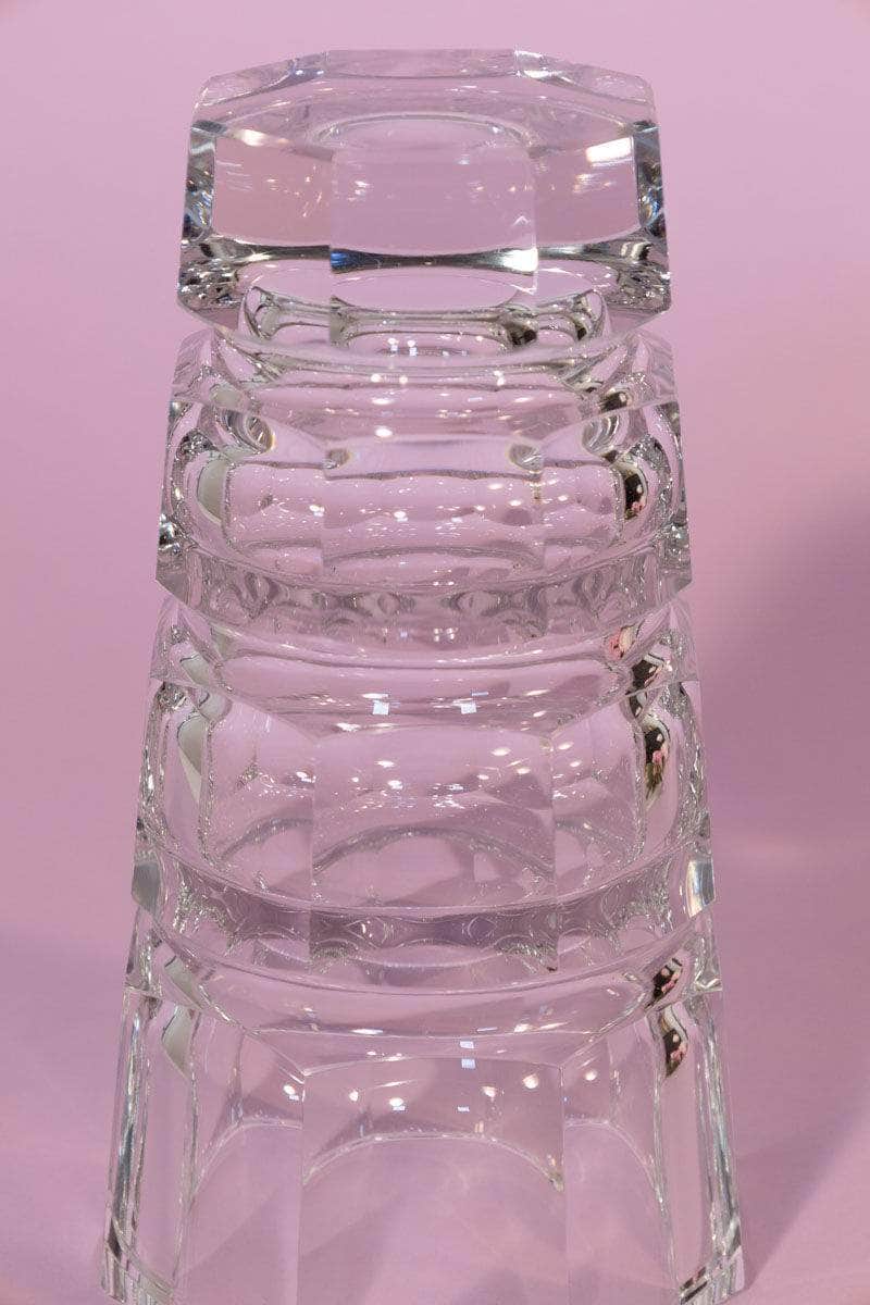 Vintage Art Deco Crystal Vase, Josef Hoffman for Moser