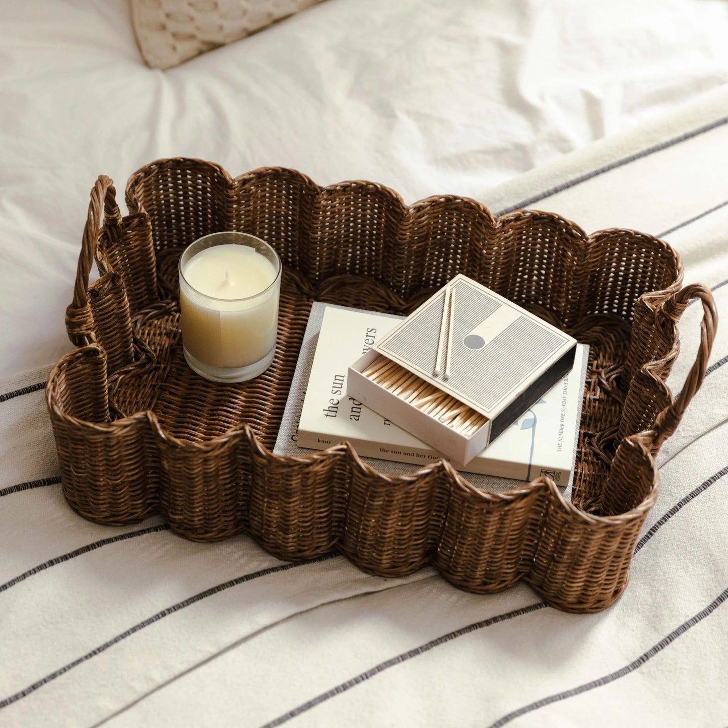 Mini Wavy Tray (Teak Stained)