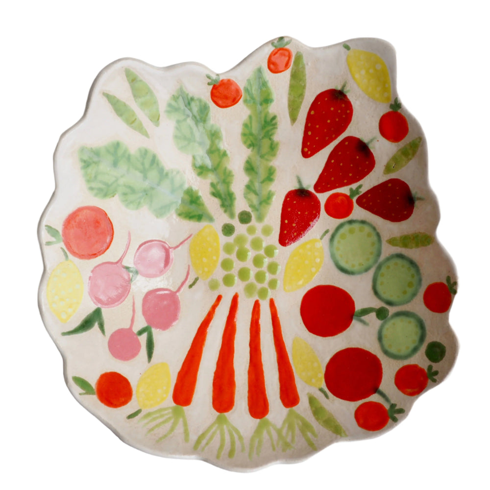 Handmade Fruit and Vegetables Ceramic Serving Bowl