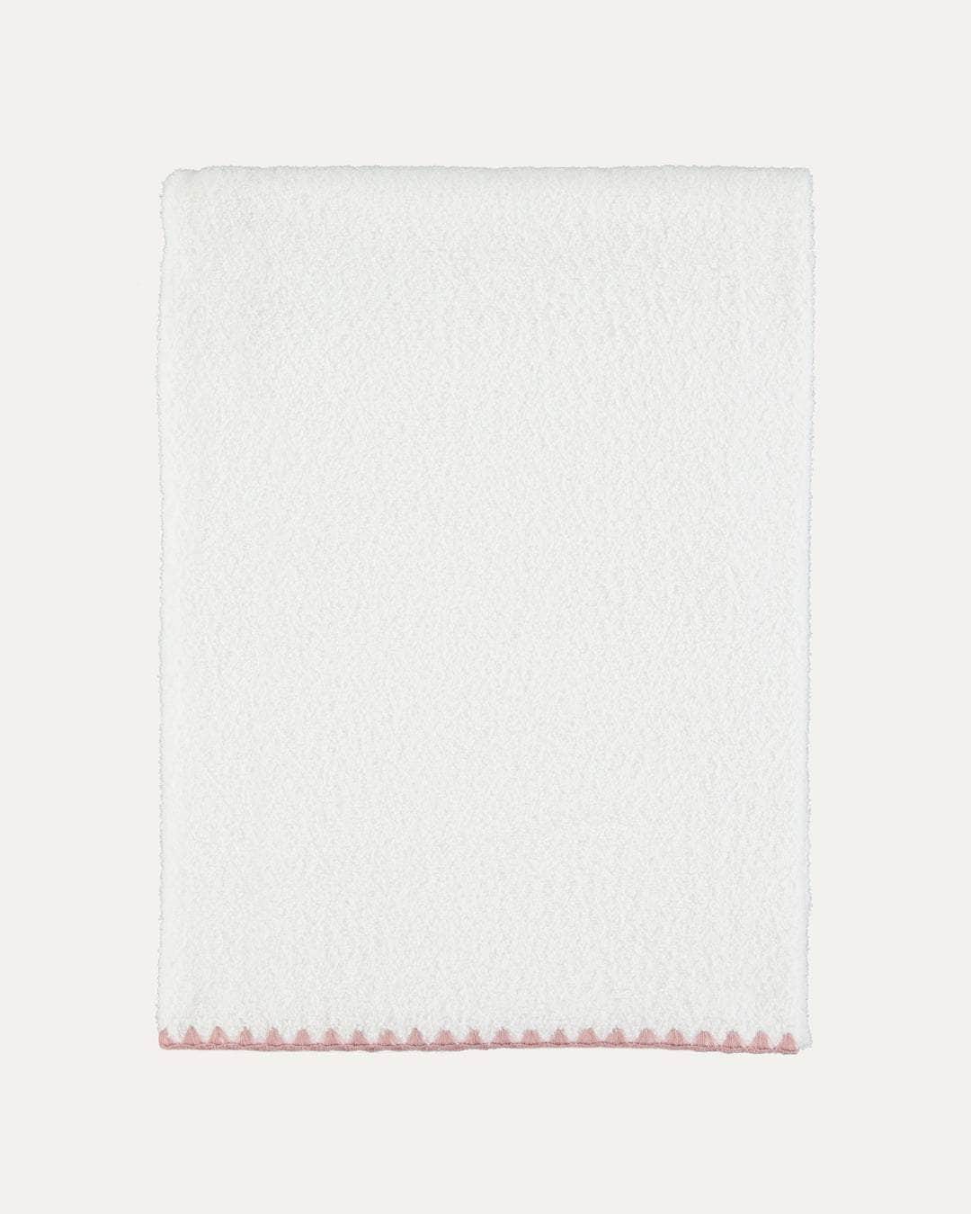 Bath Towel Shell White with Pink