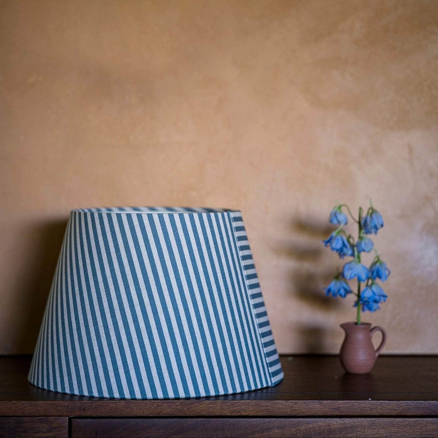 The Linen Card Lampshade In Delphinium