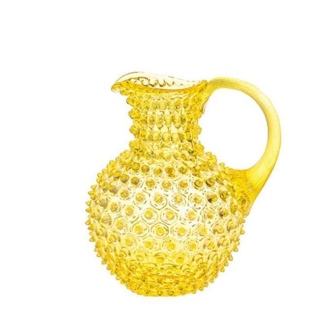 Yellow Hobnail Large Jug 2L