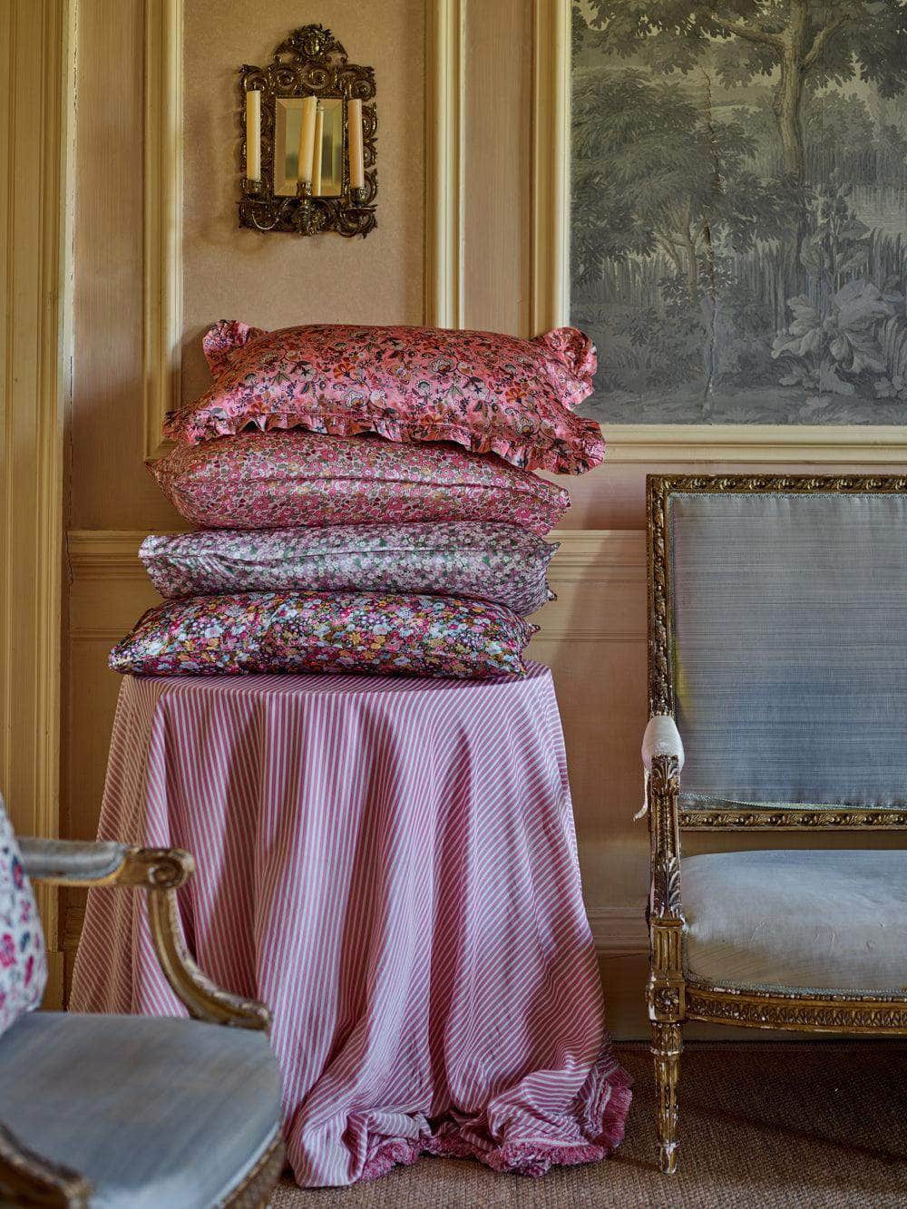 Silk Pillowcase Made With Liberty Fabric Mitsi Powder Pink