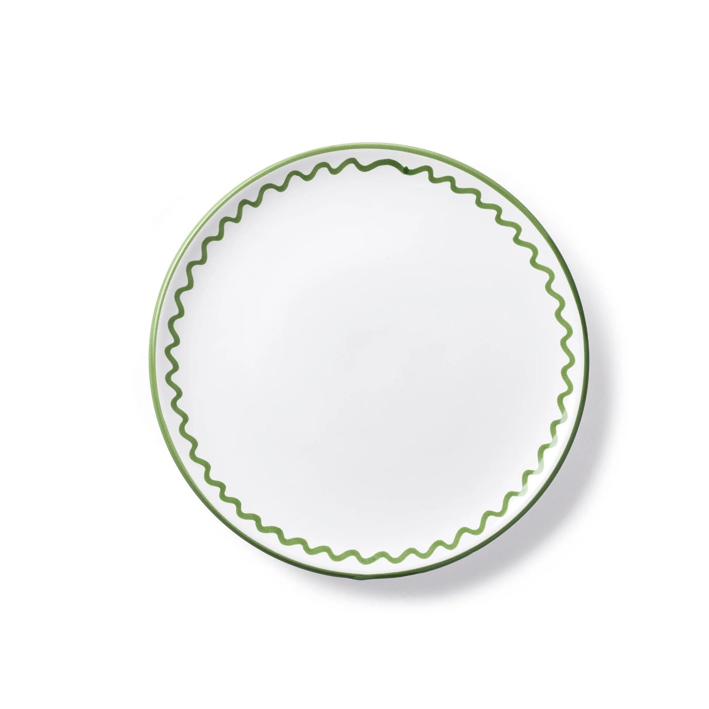 Lunch Plate - Olive Green Zigzag