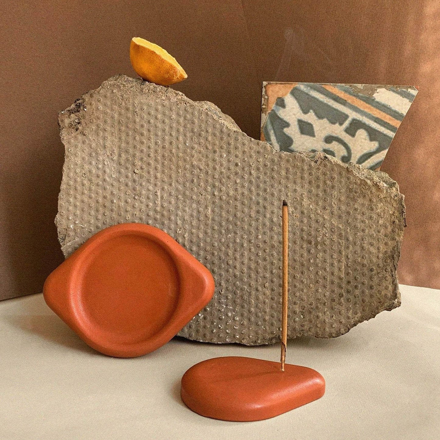 Two Coasters - Burnt Ochre