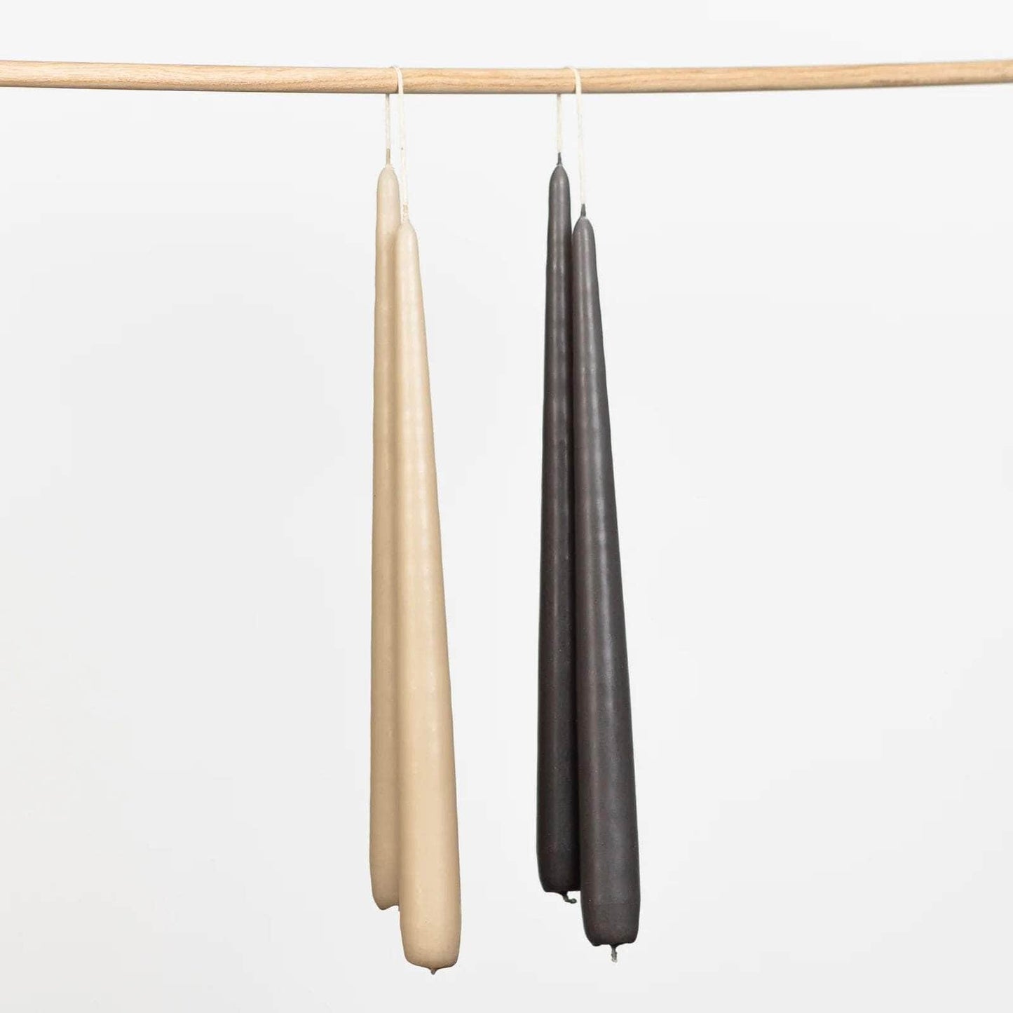 Anthracite Tapered Candles - Set of 2