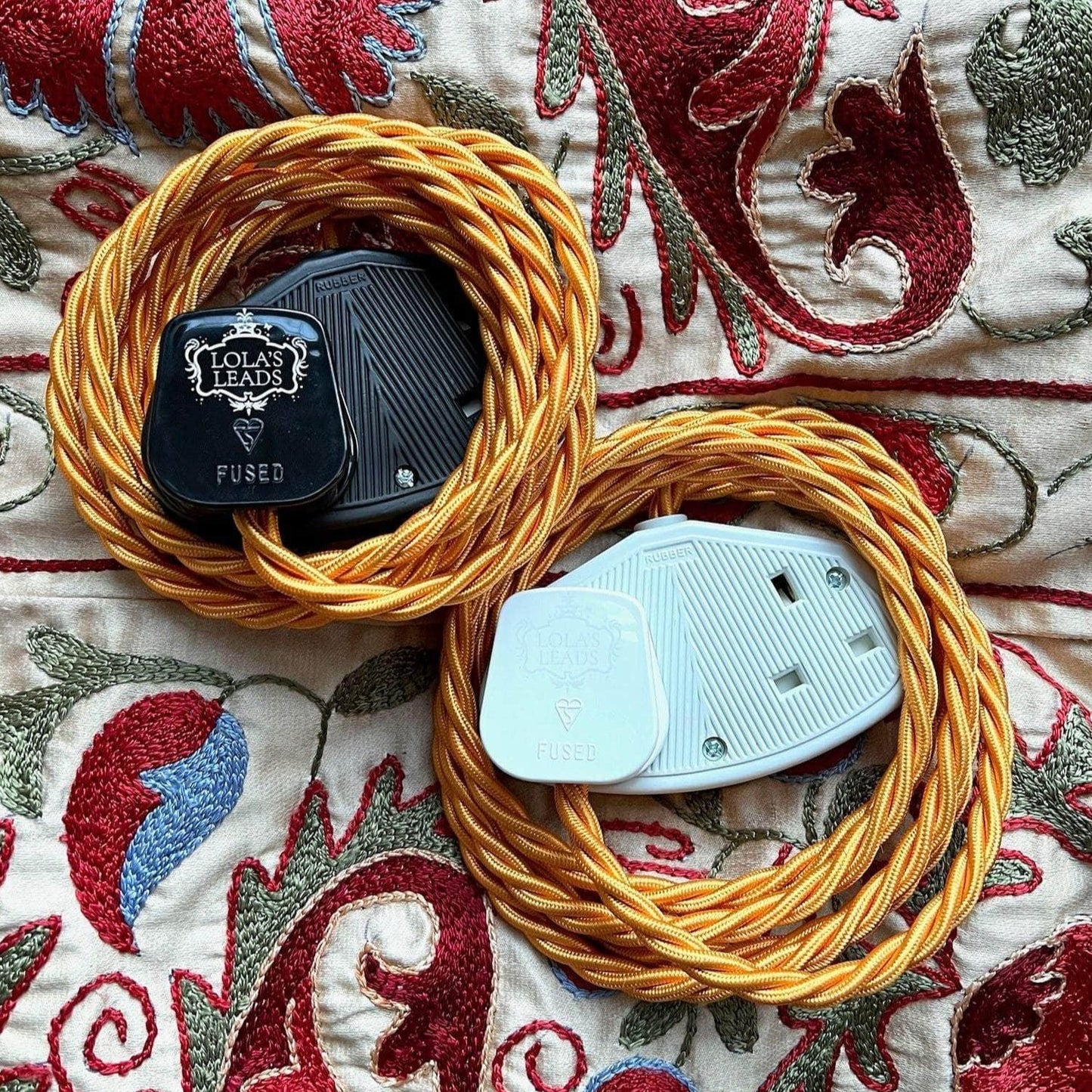 Fabric Extension Cable in Turmeric