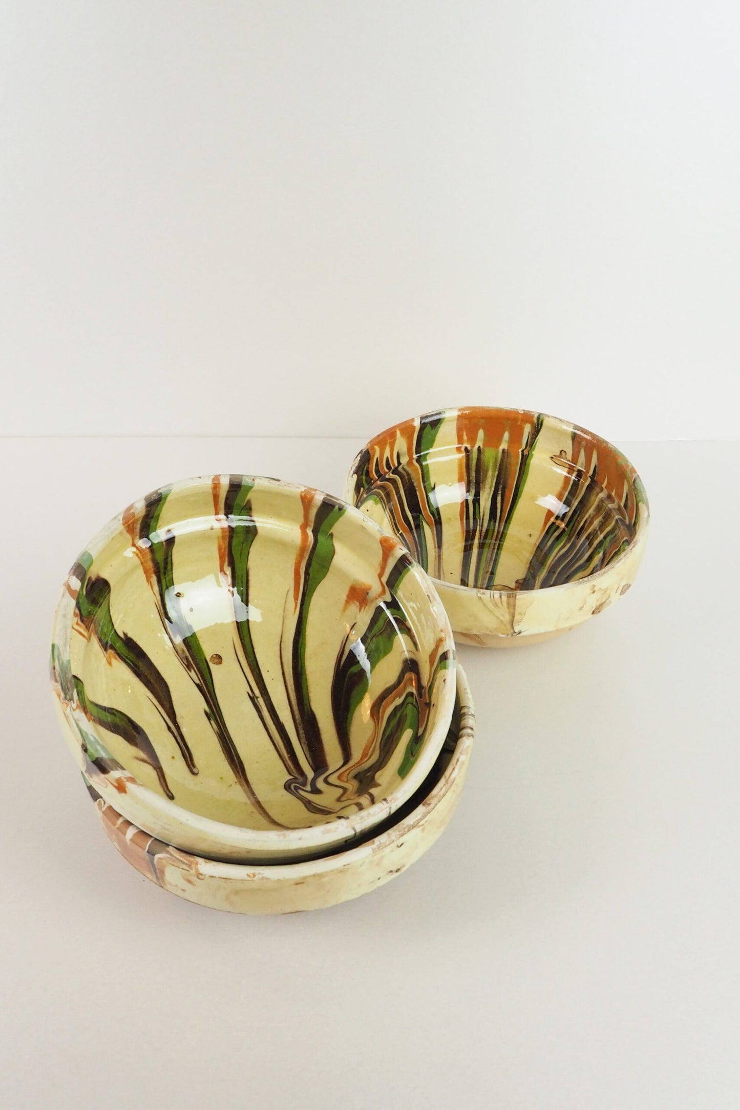 Off White Marbled Bowl