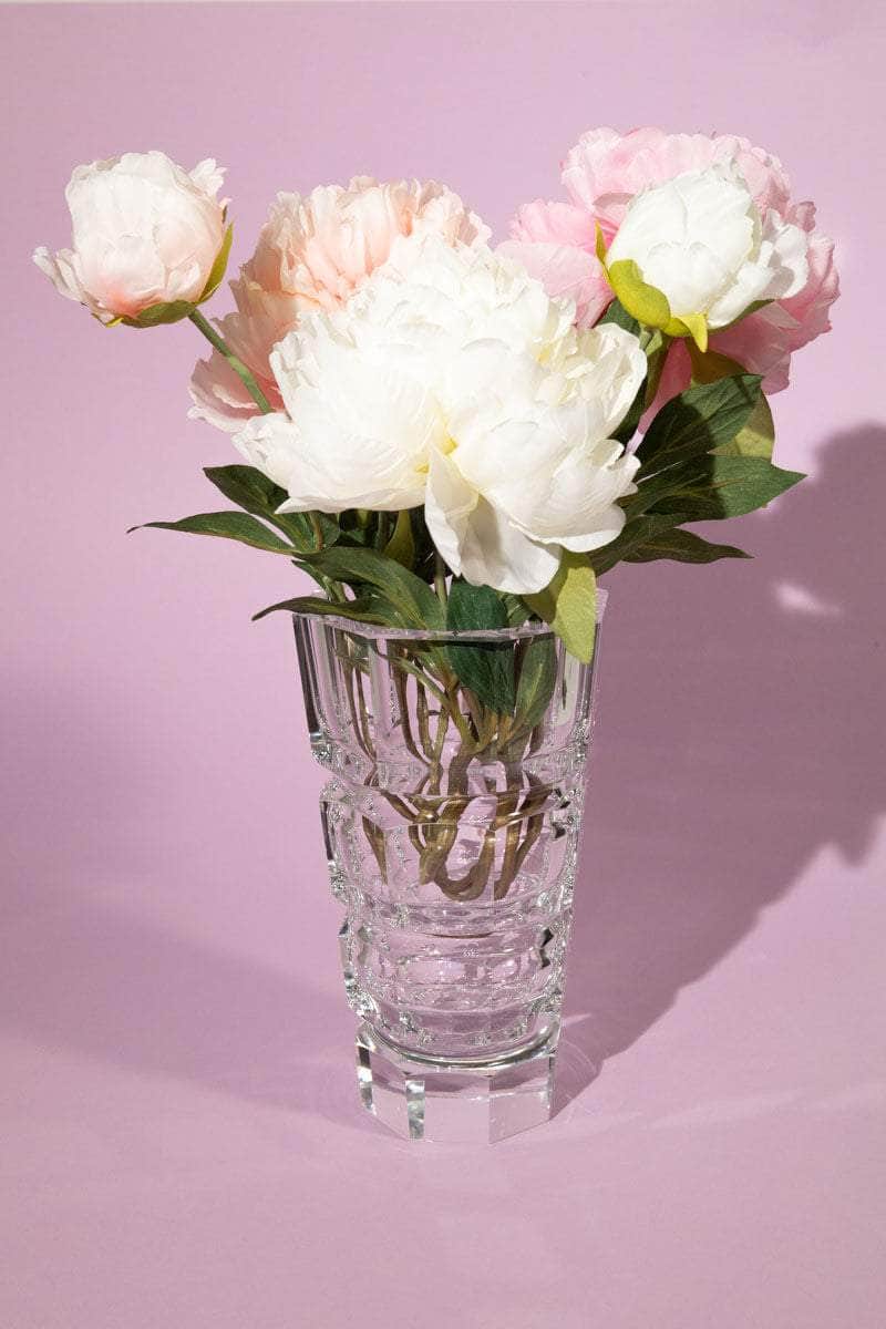 Vintage Art Deco Crystal Vase, Josef Hoffman for Moser