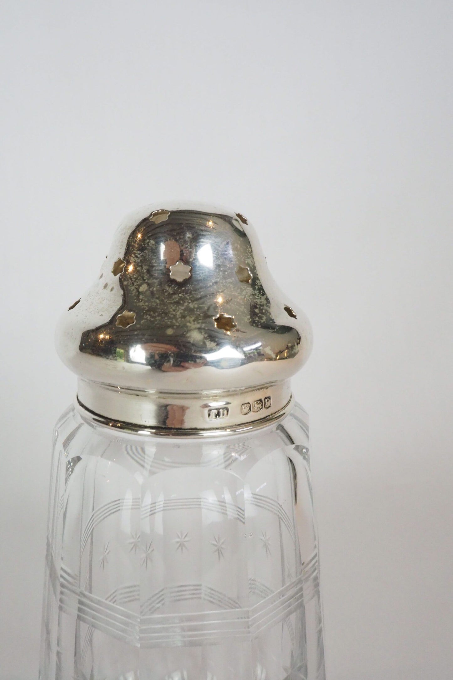 Silver and Glass Sugar Shaker
