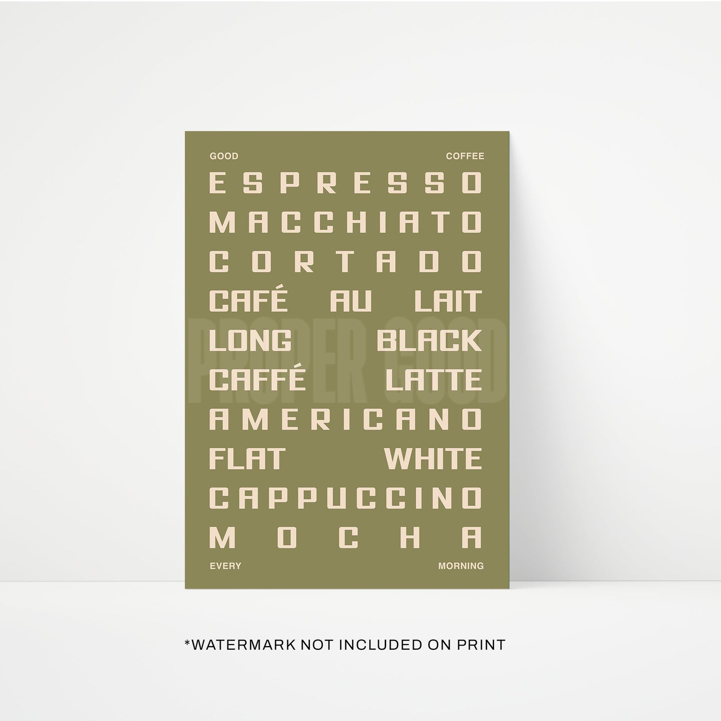 Coffee Guide Print