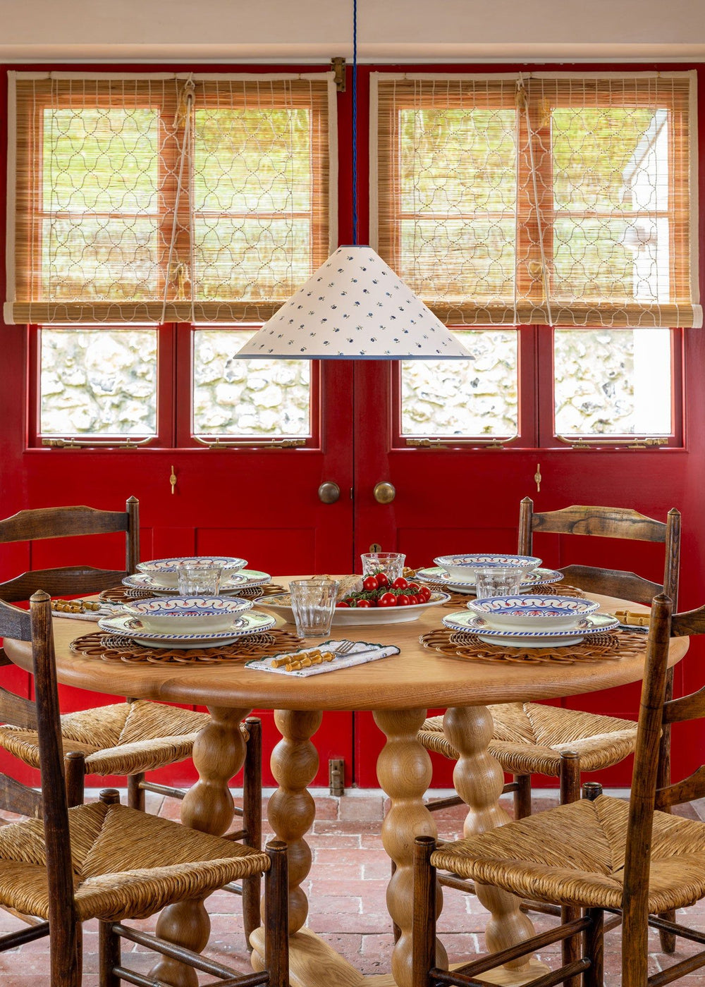 Petites Fleurs Parasol Lampshade - Delft