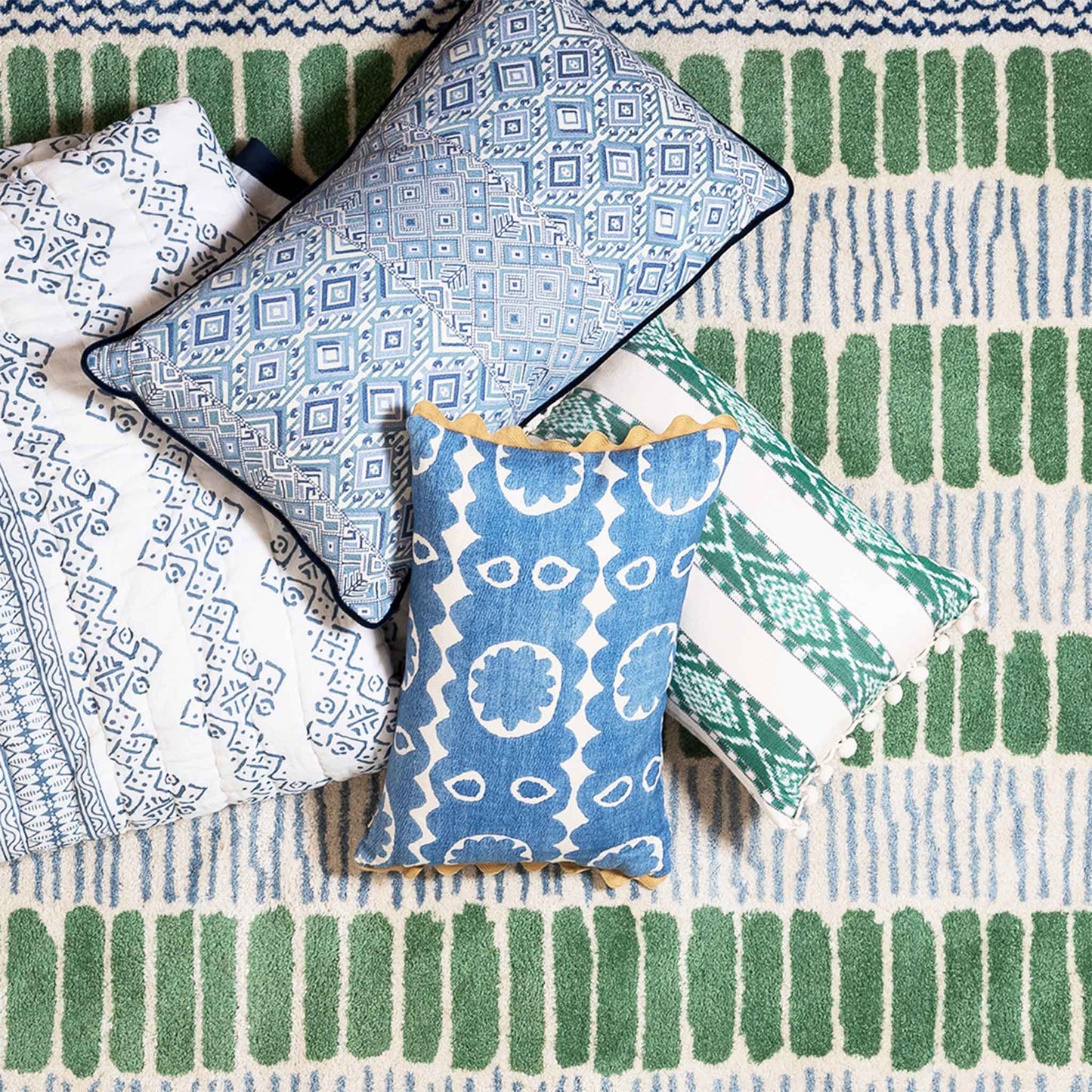 Saltaire Blue Green Rug