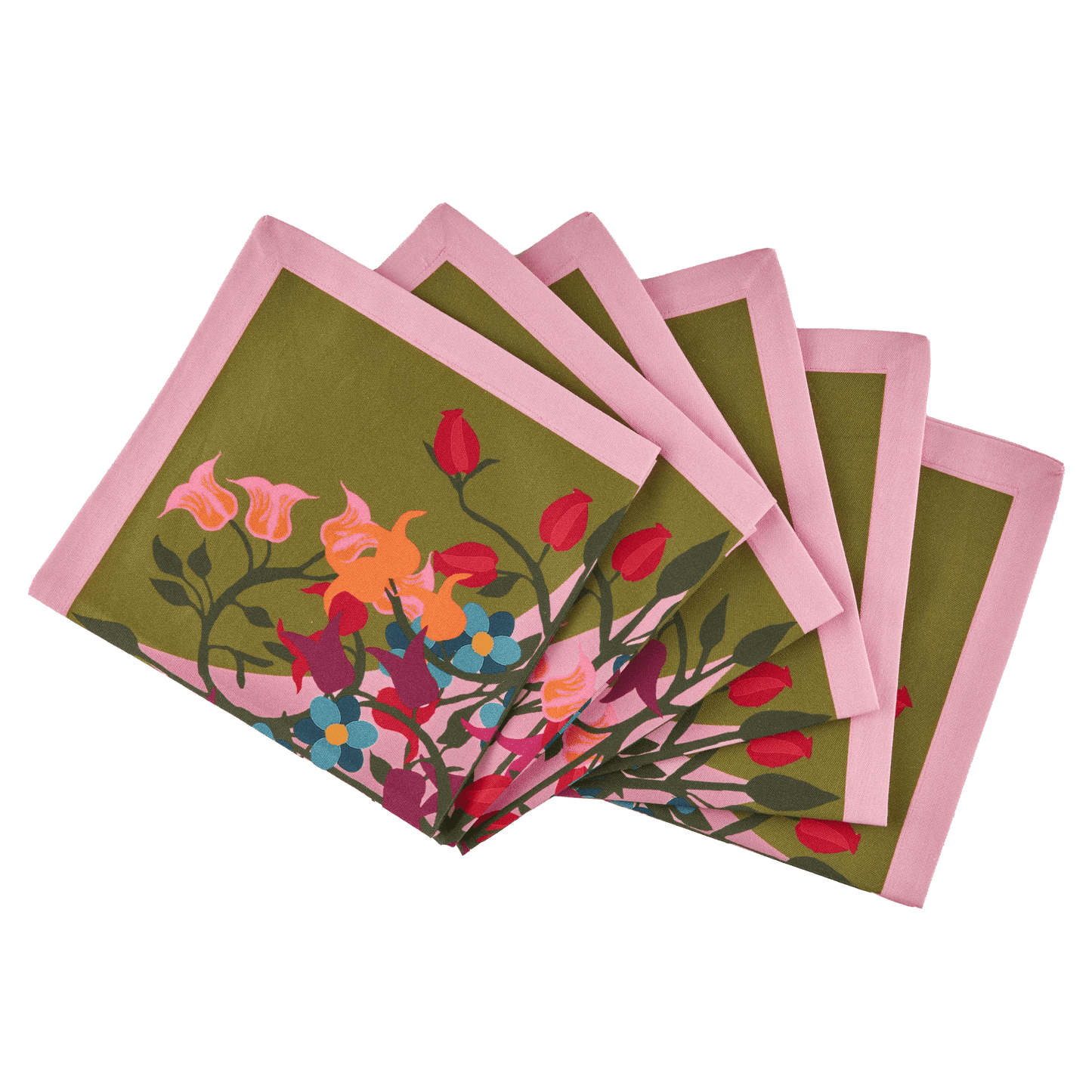 Blumen Green Napkins | Set of 6
