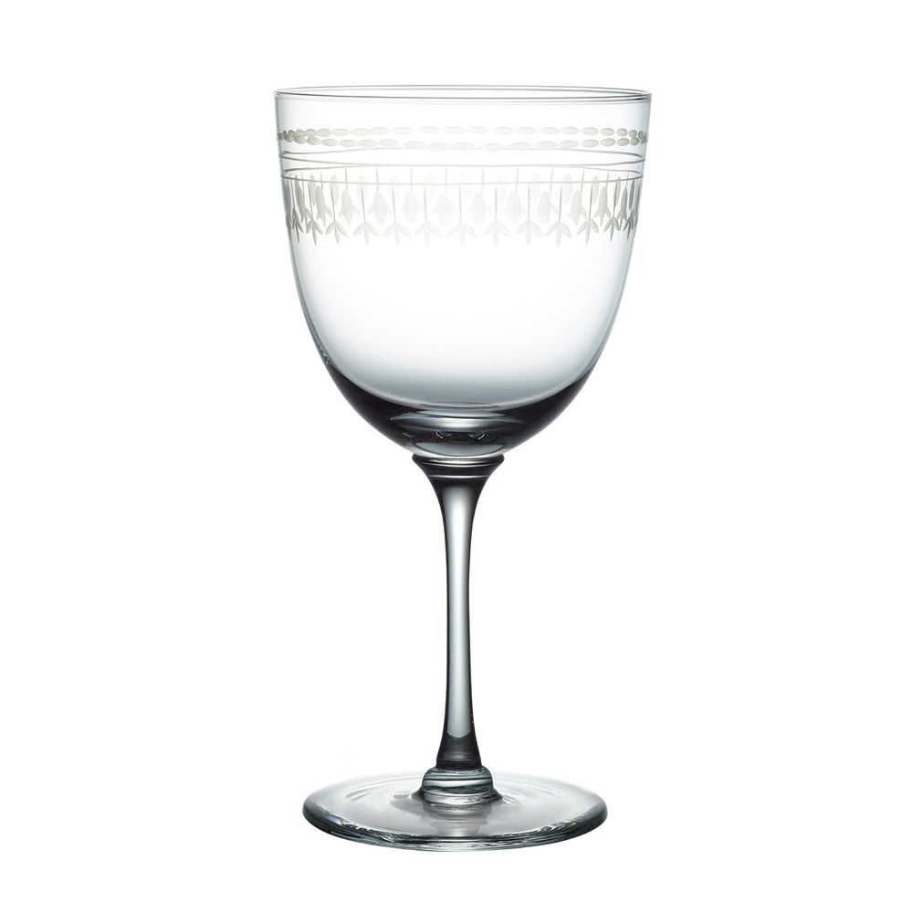 Large Crystal Wine Glasses with Ovals Design