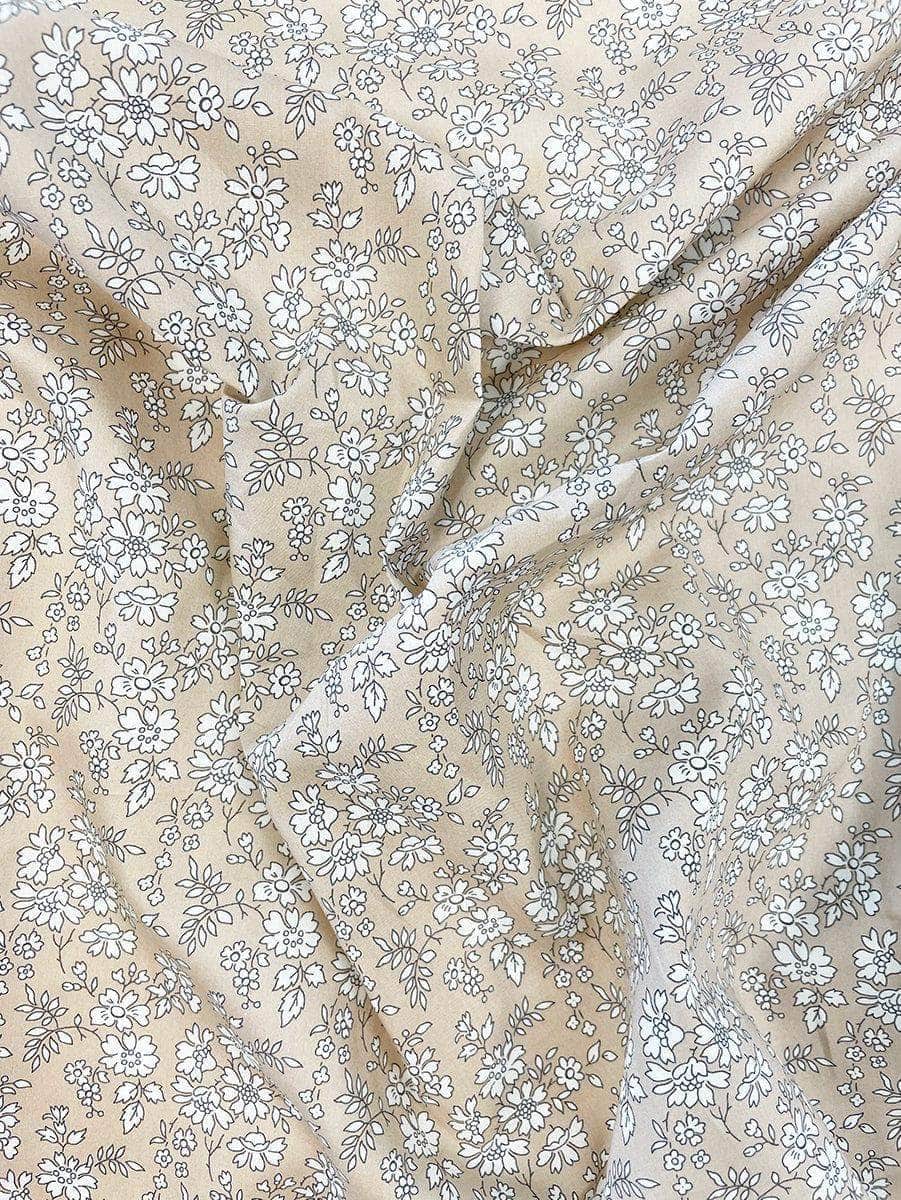 Fitted Sheet Made With Liberty Fabric Capel Taupe