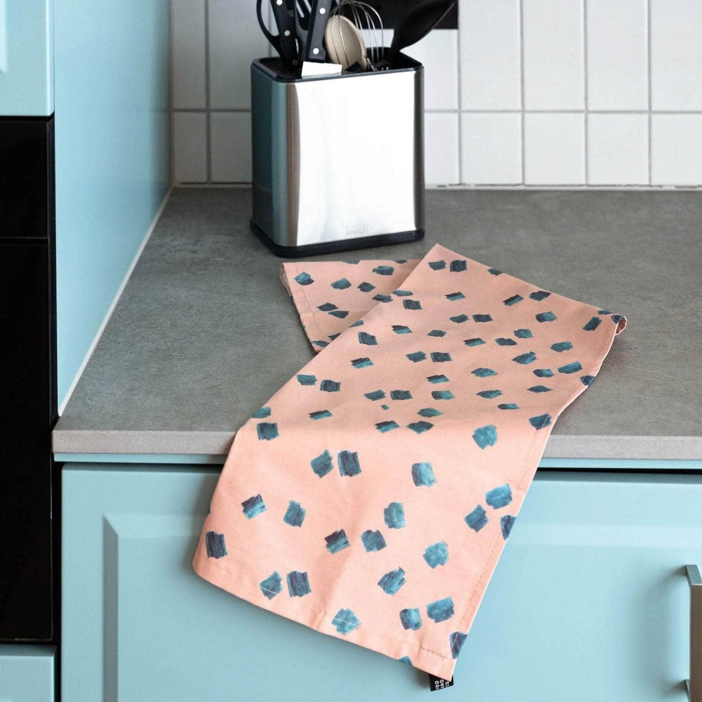 Scribble Tea Towel - Pink