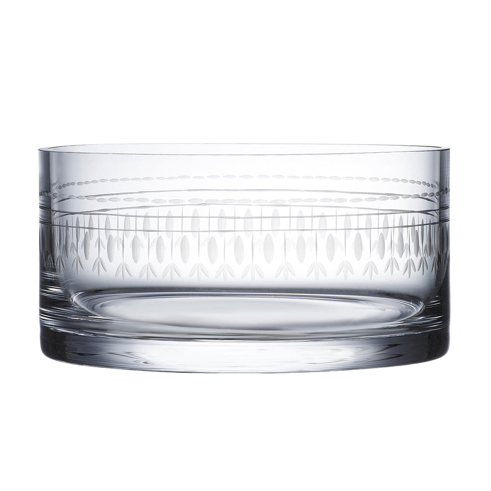 A Crystal Ice Dish with Ovals Design