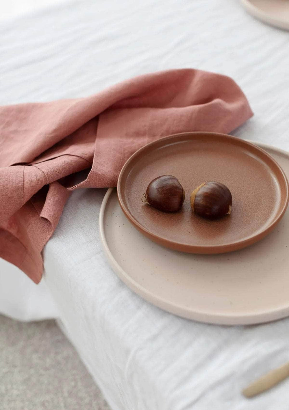 100% Linen Table Napkins - Rose Pink (Set of Four)