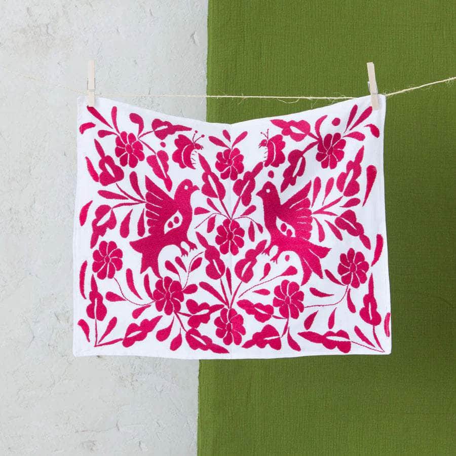 Embroidered Placemat - Pink