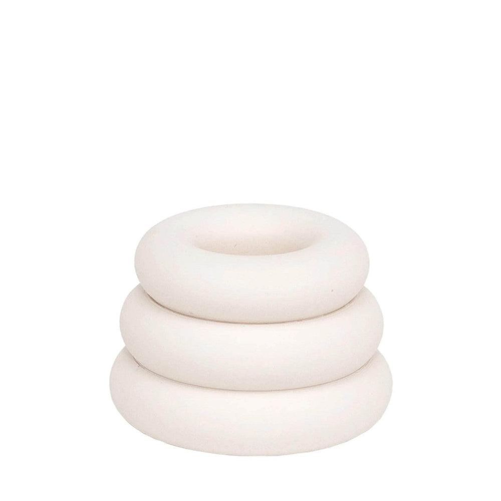 Chalk White Triple O Candleholder
