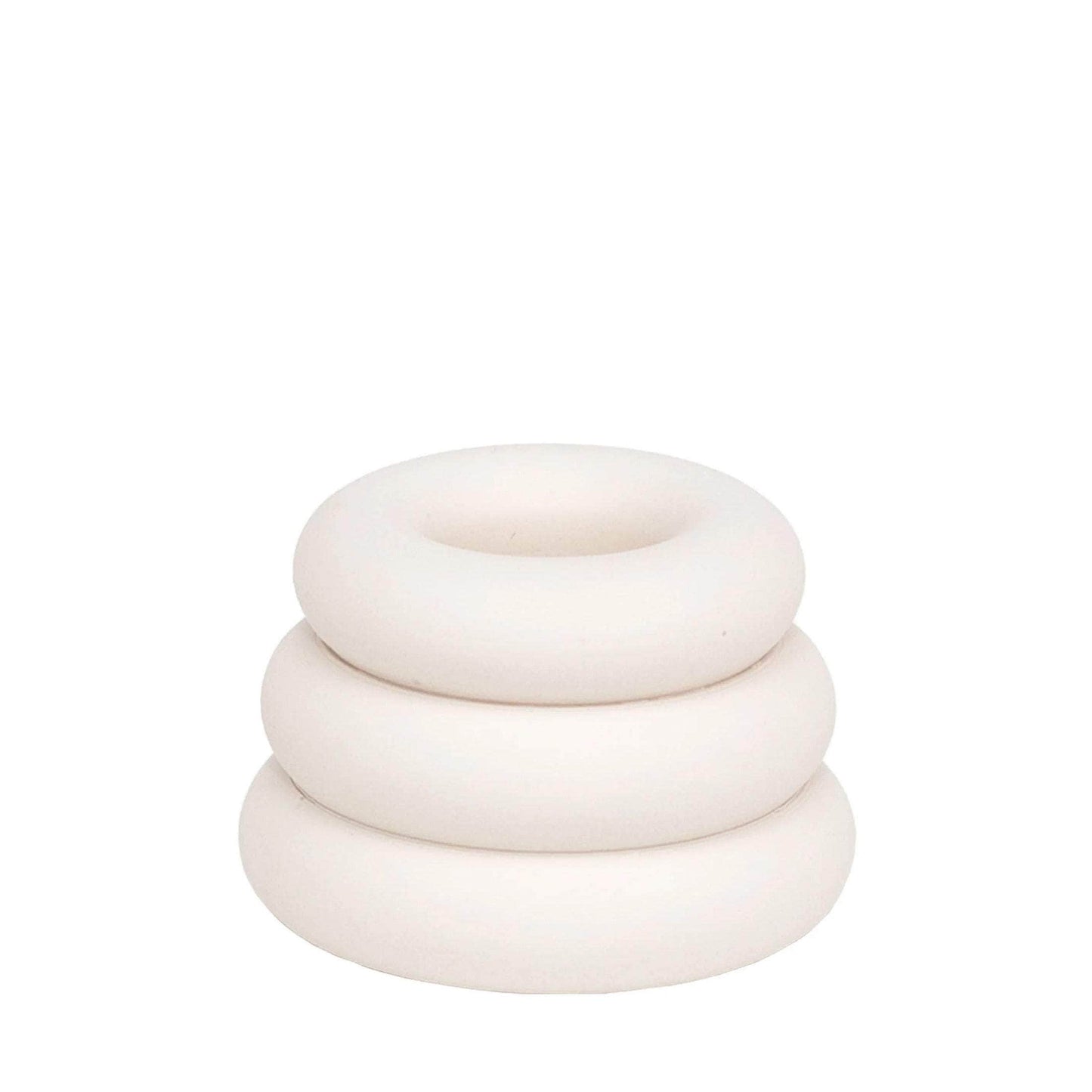 Chalk White Triple O Candleholder