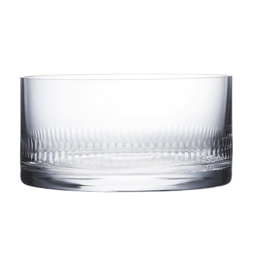 A Crystal Ice Dish with Spears Design