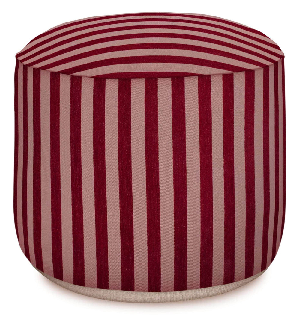 Outdoor Pouf Jackie Bordeaux & Rose