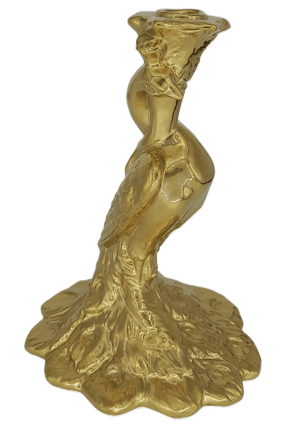 La Managerie Ottomane  Peacock Candlestick Gold