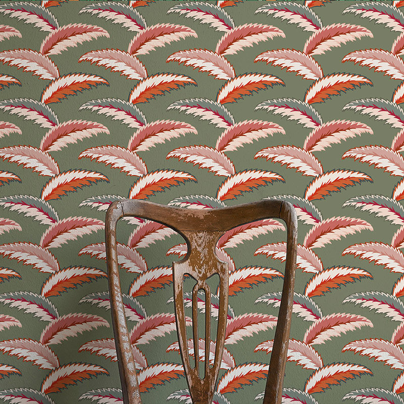 Persian Palm Wallpaper - Sage Green