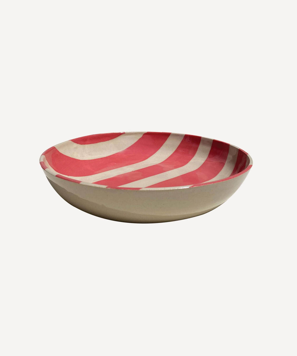 Duci Striped Bowl in Red