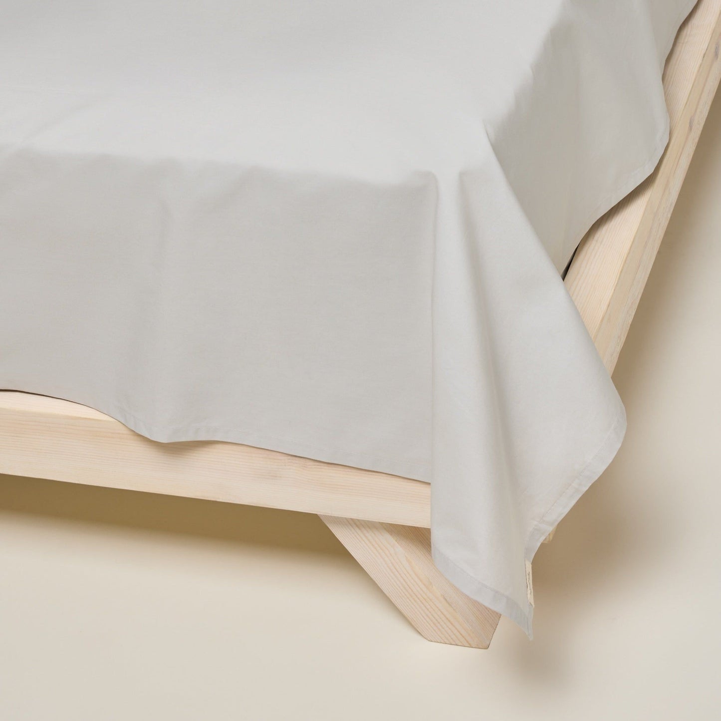 Percale Organic Cotton Flat Sheet - Equinox Silver