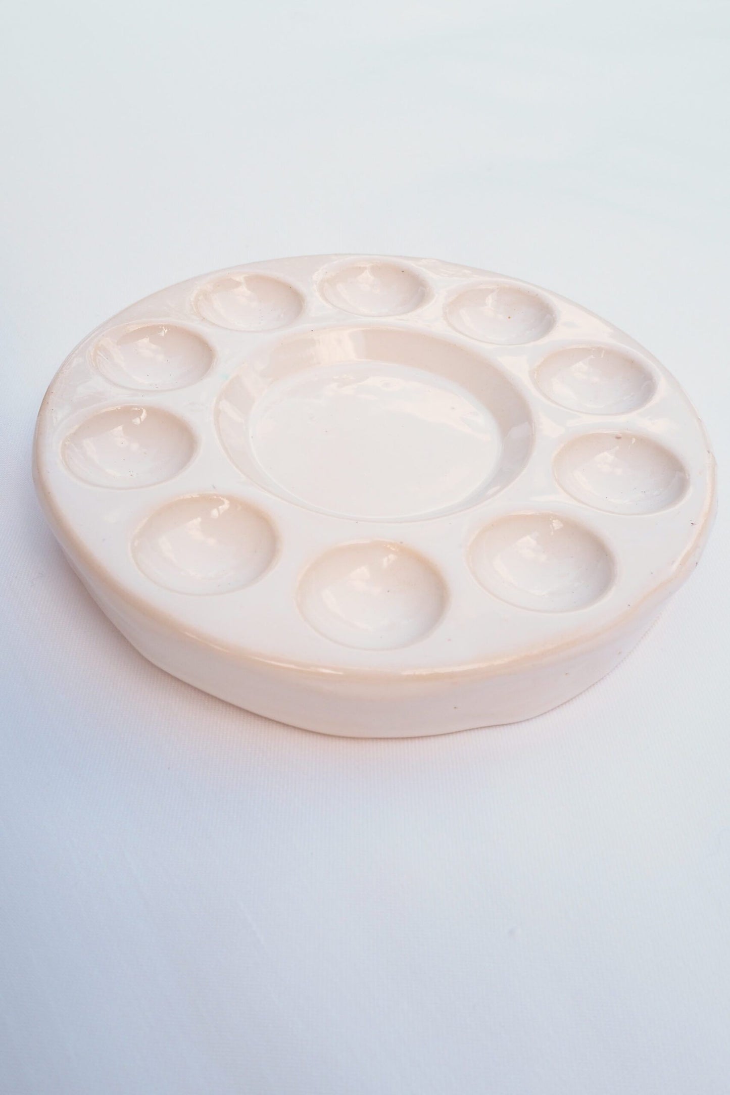 Round Handmade Ceramic Palette