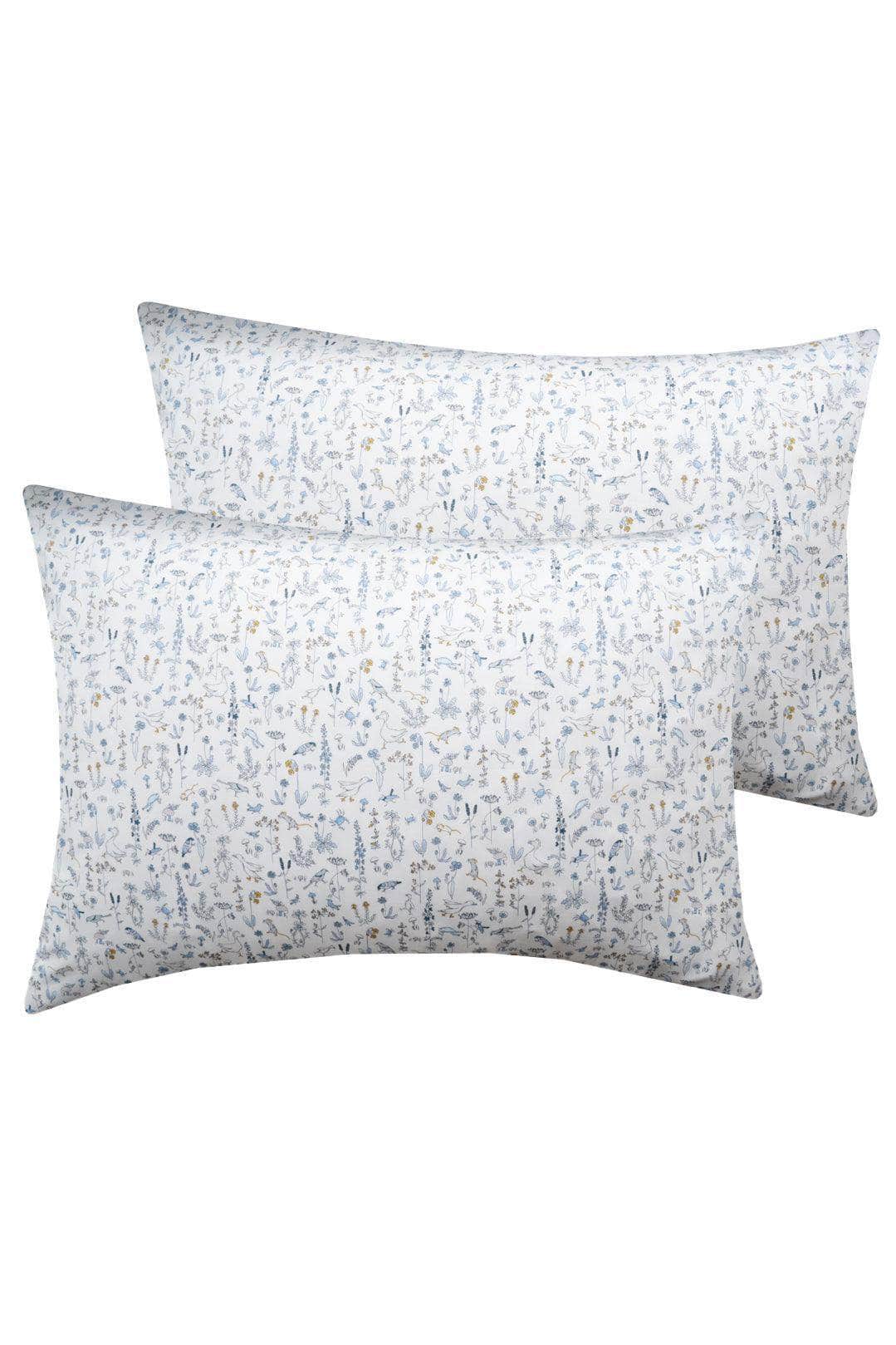 Pillowcase Made With Liberty Fabric Theo Blue