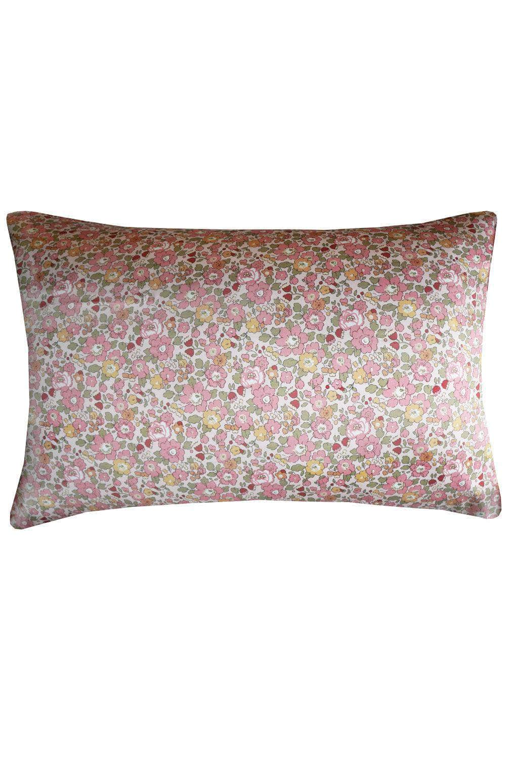 Silk Pillowcase Made With Liberty Fabric Betsy Field Dusky Pink