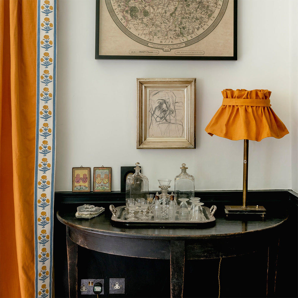 Lampshade Flirty Skirt Peter Plain Turmeric with Tie