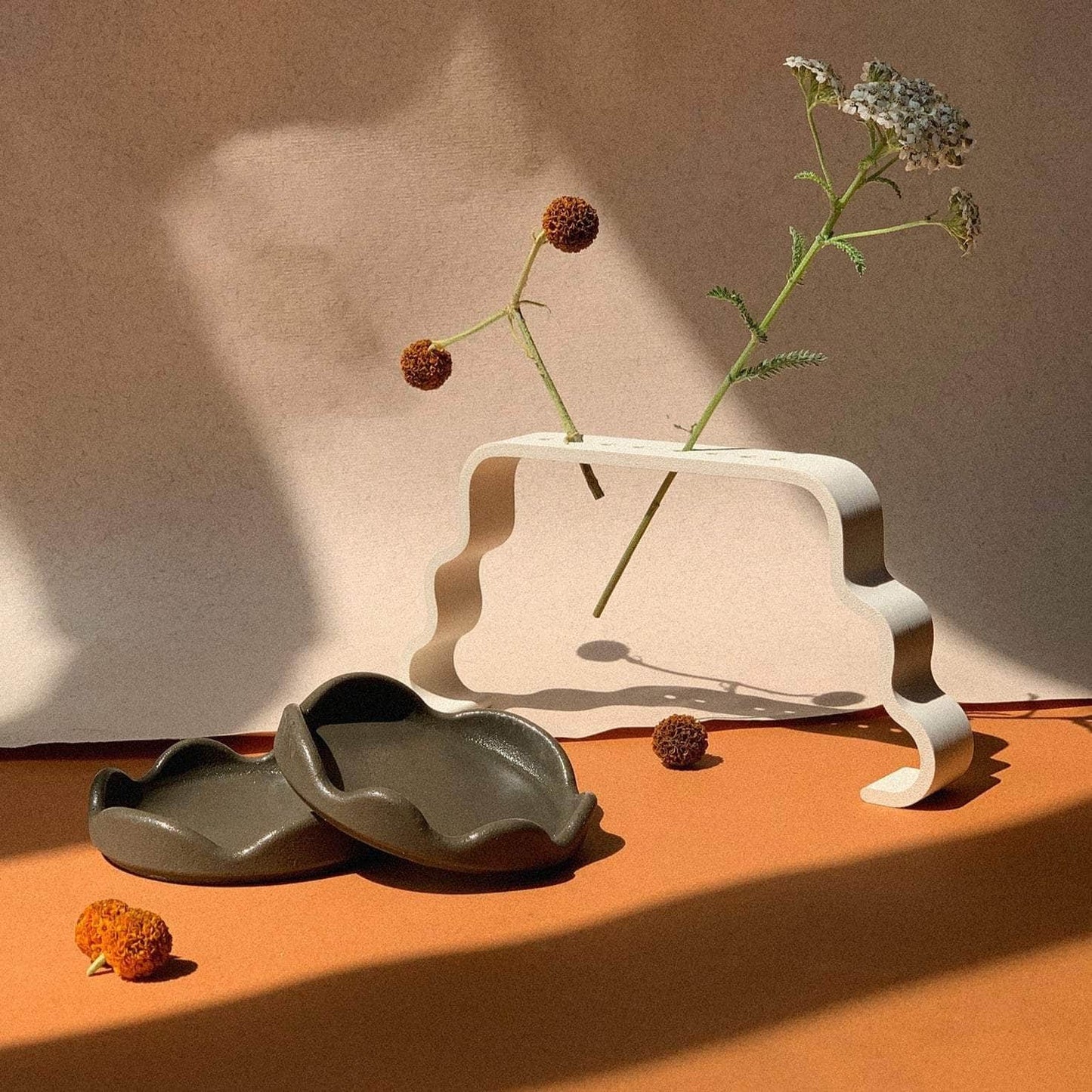 Set of 2 Coasters - Tobacco