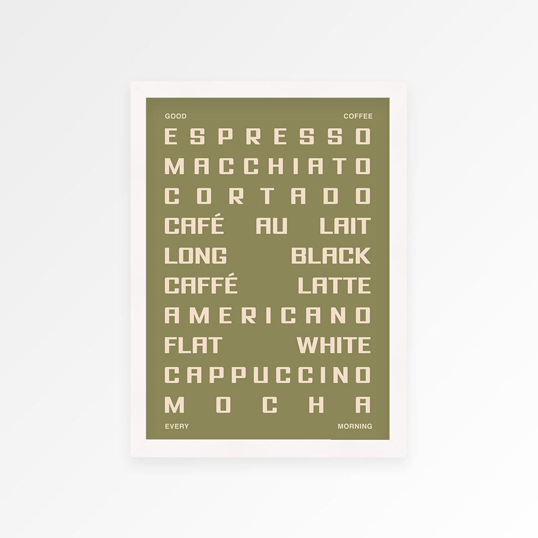 Coffee Guide Print