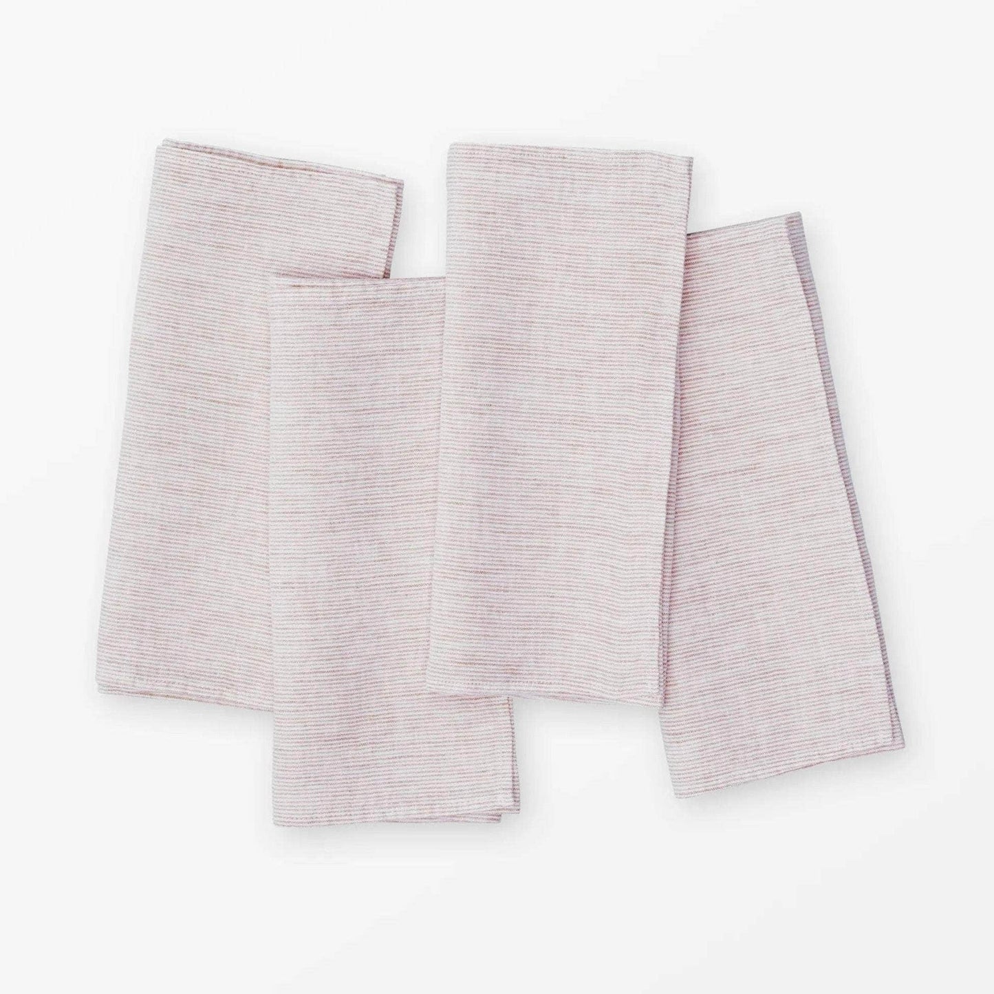Linen Napkin Micro Stripe Pink - Set of 4