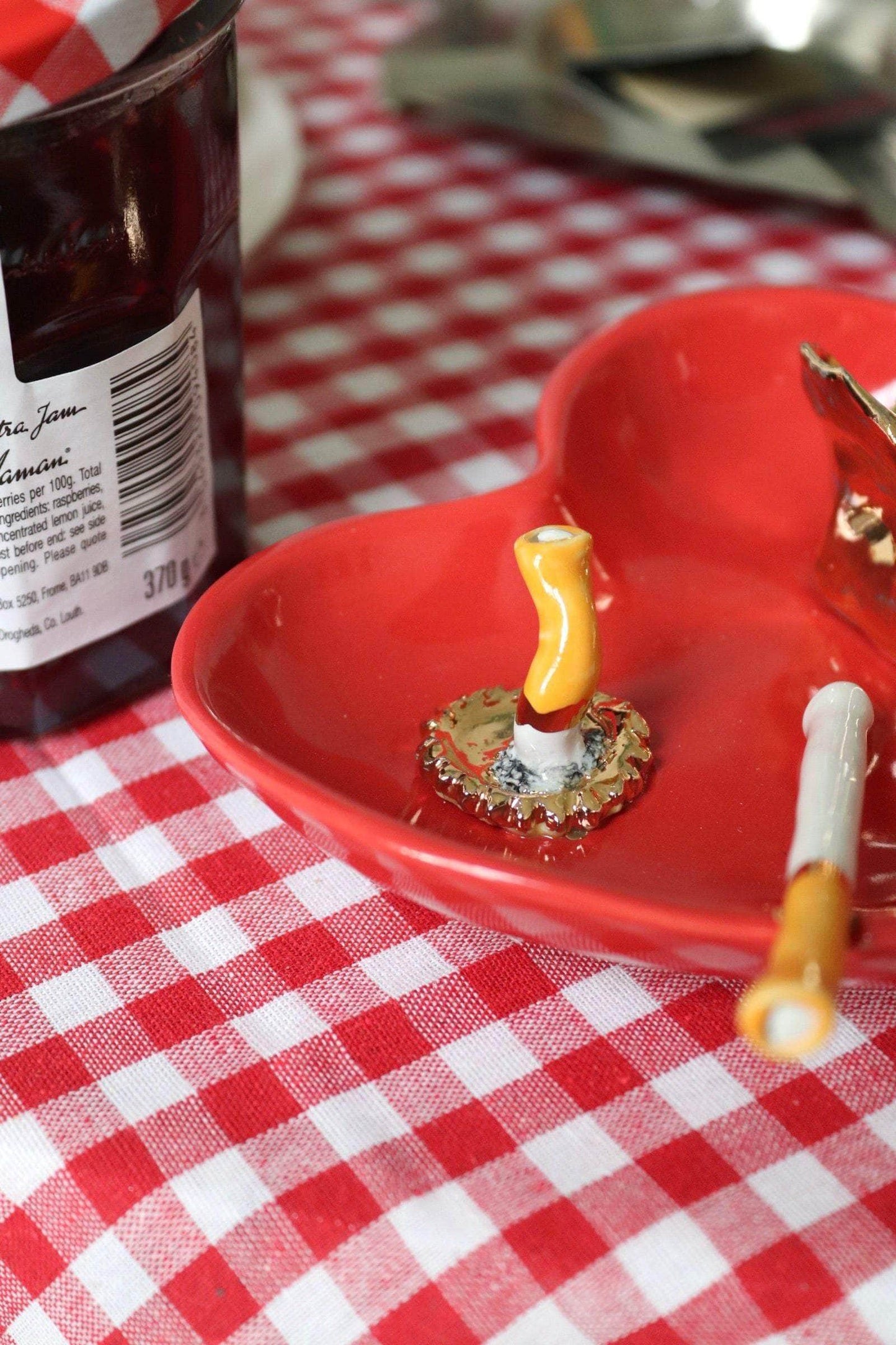 Rounded Champagne Heart Ashtray