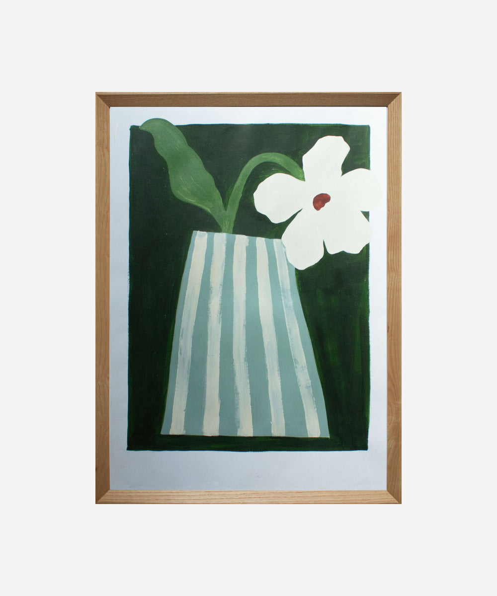 Green and mint vase- Original painting