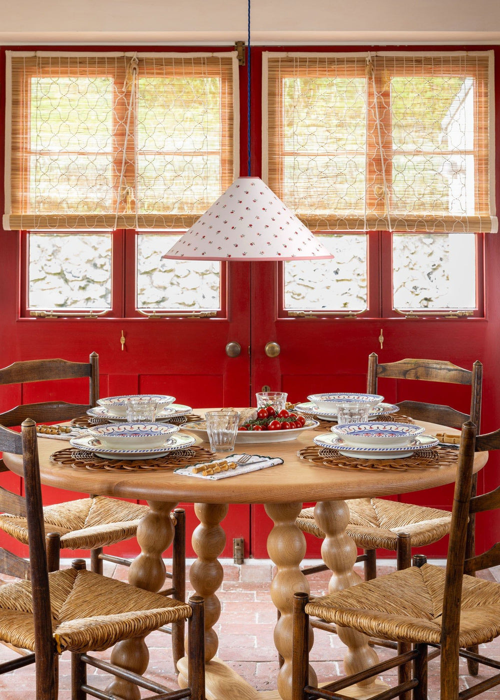 Petites Fleurs Parasol Lampshade - Berry